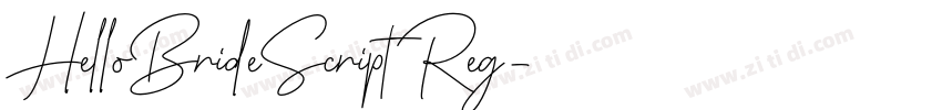 HelloBrideScript Reg字体转换